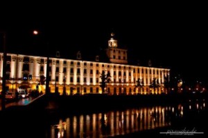Breslau - Universität bei Nacht