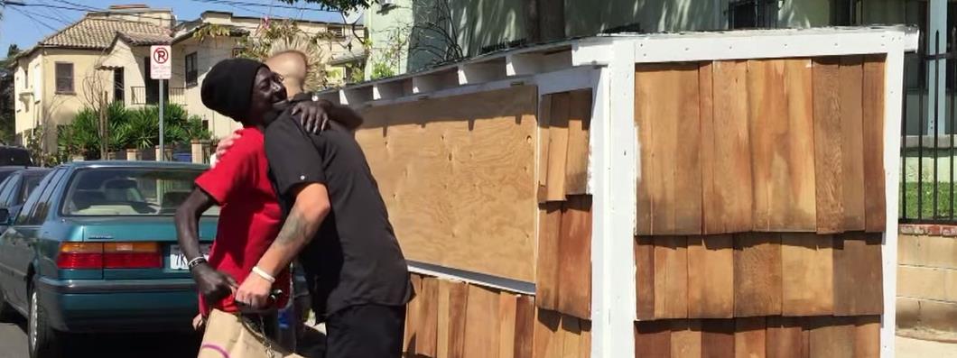 A tiny house for a homeless woman